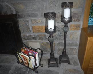 Pencil Sconce Candle Holders -Metal Magazine Holder 
