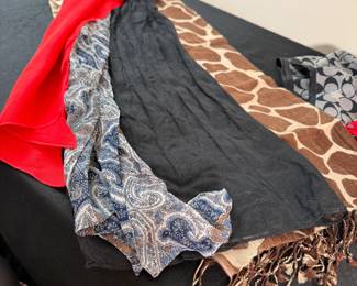 Scarf #8 grouping of scarves, variety of lengths