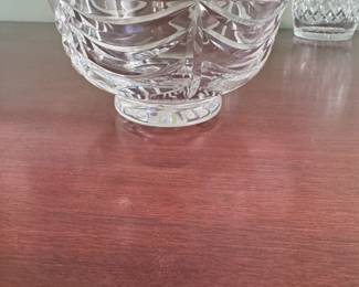 Small crystal bowl with draped sides 4"H x 5"W