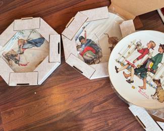 Norman Rockwell 1972 Seasons 12" decorative plates