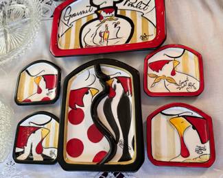 Gourmet Poulet Carrie Olsen ceramic serving dishes (3" to 10")
