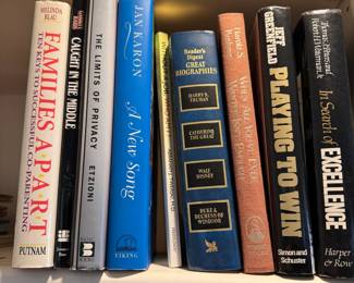 Group of books including Jan Caron A New Song