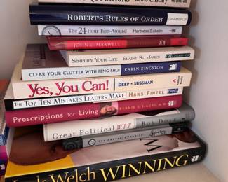 Group of books including Winning