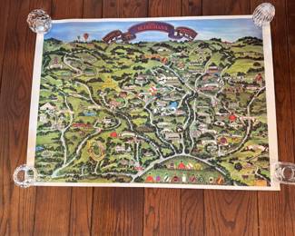 Heart of The Blue Grass Thoroughbred Industry poster by Nancy Bryant of Emeral Graphic Designs 24" x 34"