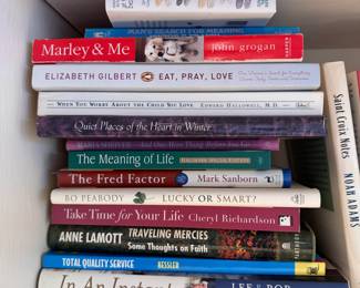Group of books including Lucky or Smart