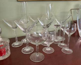 Variety of stemware