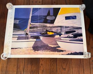 Steven Jordan signed catamarans poster print 38" x 27"