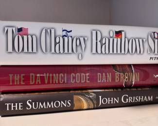 Group of books including The Da Vinci Code
