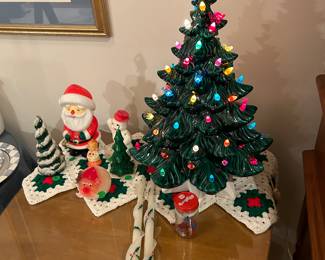 Vintage Ceremic Tree  Candles