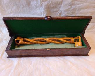 Antique wooden Celtic love knot with wooden box