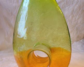 Glass vase with donut hole