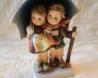 Rare West Germany Hummel, girl and boy with umbrella 