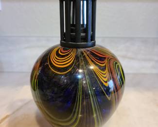Decorative glass oil lamp