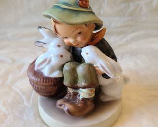 Rare West Germany Hummel, boy with rabbits