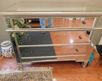 Mirrored 3 Drawer Decorator Regency Chest