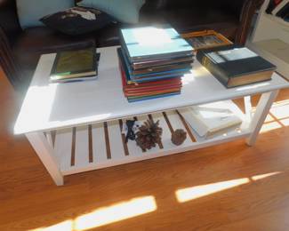 Pottery Barn Table With Easton Press Art Books
