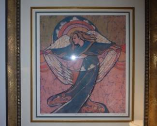 SIGNED BATIK ARTIST JANET SEERFOSS LITHOGRAPH 