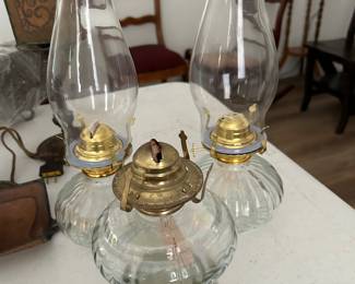 Huge selection of oil lamps.