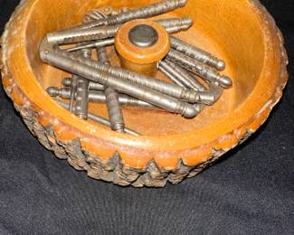 Nut bowl and nutcrackers