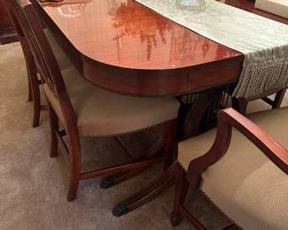 Duncan Phyfe Style Mahogany dining table and chairs 1940’s