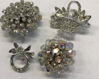 Rhinestone Vintage Brooches