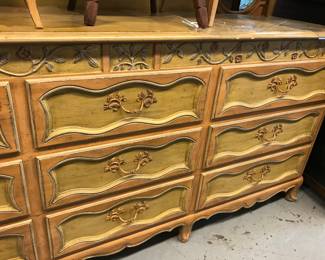 Provencial Triple Dresser, King Size Headboard (2 Poster, 2 night stands - beautiful set