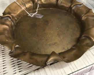 Metal Nouveau Brass Plate