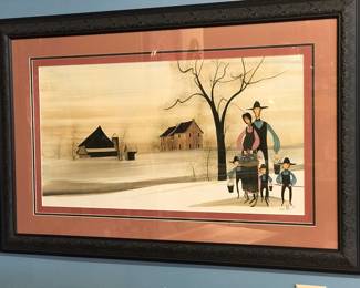 P Buckley Moss " Prairie Family"