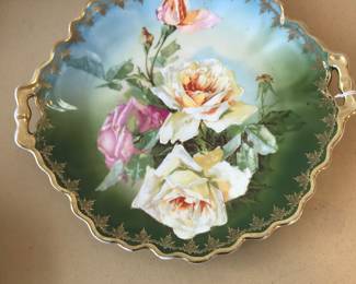 Love this handled hand painted plate from Bavaria