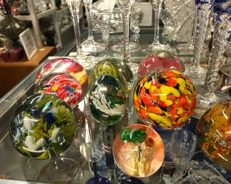 Paperweights of all kinds, colors and shapes