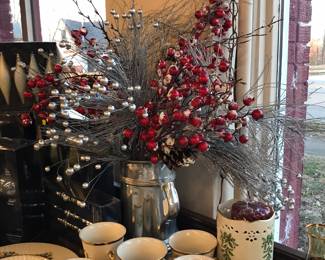 Silver and berry picks for your holiday decorating