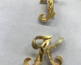 Mansell Vintage Initial Brooches