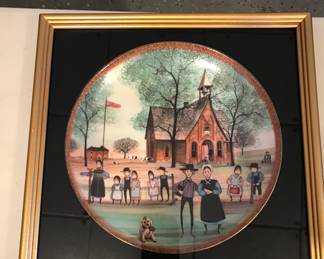PBuckley Moss Plates - Beautifully framed.."The School House"