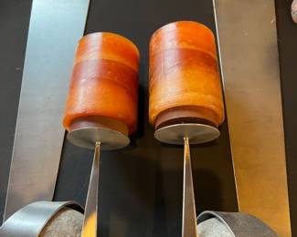 Organic metal and rock wall sconces