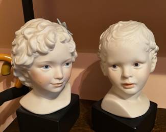 Pair of porcelain busts