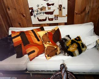 Iconic MCM fabric pillows