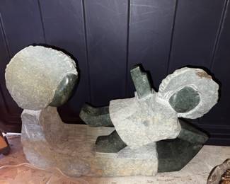 Mother and child sculpture