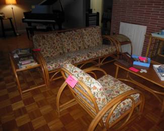 Mid century Rattan  furniture