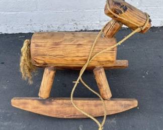 Vintage handmade rocking horse