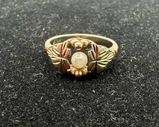 10k pearl ring