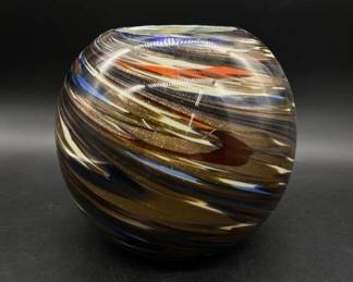 Large Handblown glass globe vase