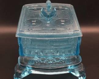 RARE Martinsville viking glass butter dish