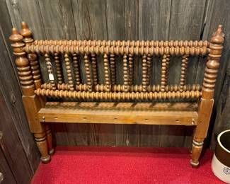 Antique spindle twin bed frame