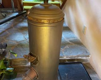 Antique coffee bean dispenser turn of the century Brass 