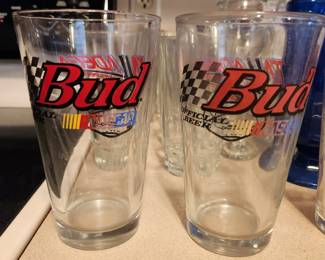 Pr. of Bud Nascar Drinking Glass