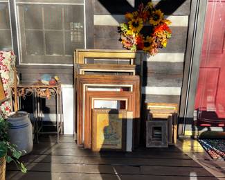 lots of picture frames