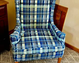 Nice pair of wing back side chairs