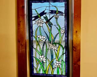 2nd piece of matching framed stained glass