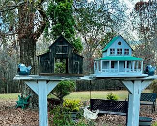 Unique hand made bird houses