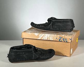 [NEW] FREE PEOPLE MOCCASINS | Women's blue/black soft leather moccasins, size 40. 

